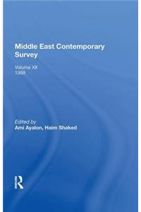 Middle East Contemporary Survey, Volume XII, 1988