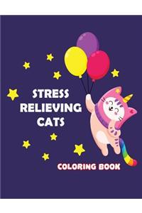 Stress Relieving Cats Coloring Book