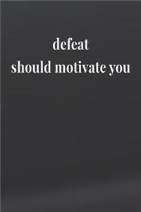 Defeat Should Motivate You