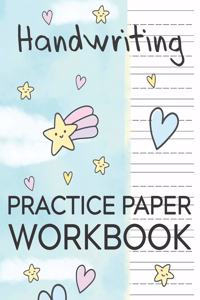 Handwriting Practice Paper Workbook