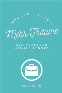 Zweifel Tötet Mehr Träume ALS Versagen Jemals Könnte Notizbuch