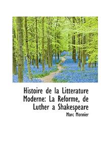 Histoire de La Litt Rature Moderne