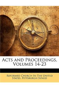 Acts and Proceedings, Volumes 14-23
