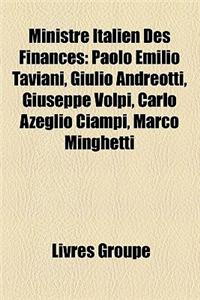 Ministre Italien Des Finances