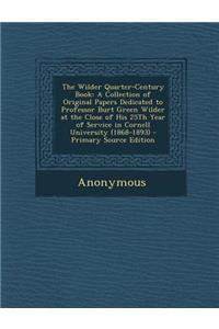 The Wilder Quarter-Century Book
