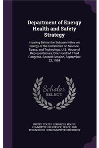 Department of Energy Health and Safety Strategy