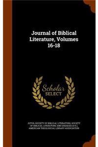 Journal of Biblical Literature, Volumes 16-18