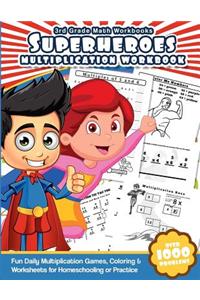 3rd Grade Math Workbooks Superheroes Multiplication Workbook