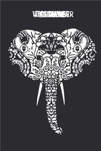Tagesplaner mit Mandala Elefant Ganesha