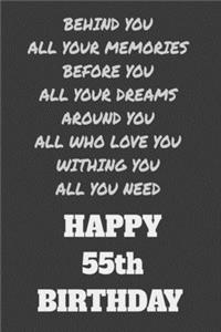 Behind You All Your Memories Before You All Your Dreams Happy 55th Birthday