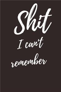Shit I Can't Remember