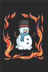 Christmas Snowman Fire Notebook