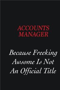 Accounts Manager Because Freeking Awsome is not an official title