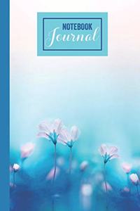 sky blue Floral Notebook Journal