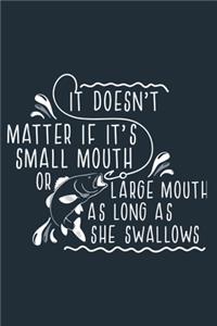 It Doesn't Matter If It's Small Mouth Or Large Mouth As Long As She Swallows
