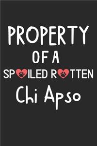 Property Of A Spoiled Rotten Chi Apso: Lined Journal, 120 Pages, 6 x 9, Chi Apso Dog Gift Idea, Black Matte Finish (Property Of A Spoiled Rotten Chi Apso Journal)