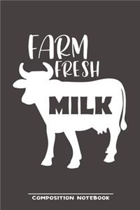 Farm fresh Milk Composition Notebook