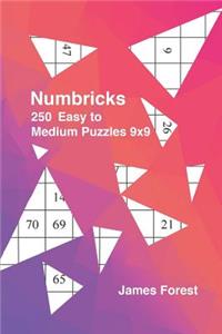 250 Numbricks 9x9 easy to medium puzzles