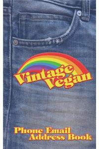 Vintage Vegan Phone Email Address Book