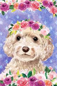 Journal Notebook For Dog Lovers Cockapoo In Flowers 1