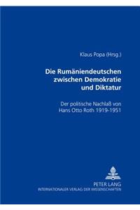 Die Rumaeniendeutschen Zwischen Demokratie Und Diktatur