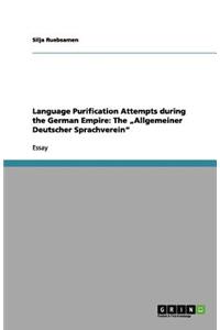 Language Purification Attempts during the German Empire