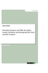 Inwiefern können mit Hilfe des Spiels soziale, fachliche und therapeutische Ziele erreicht werden?