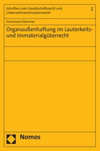 Organauaenhaftung Im Lauterkeits- Und Immaterialguterrecht