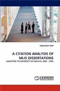 Citation Analysis of MLIS Dissertations