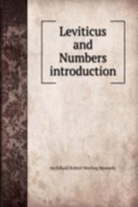 Leviticus and Numbers introduction