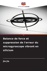 Balance de force et suppression de l'erreur du microgyroscope vibrant en silicium