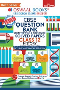 Oswaal CBSE Chapterwise & Topicwise Question Bank Class 12 History Book (For 2022-23 Exam)