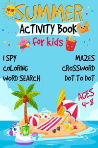 Summer Activity Book for Kids ages 4-8