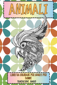 Libri da colorare per adulti per donne - Dimensione Jumbo - Animali
