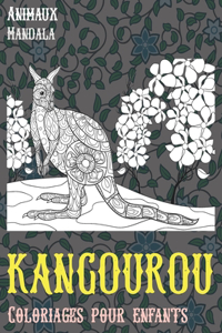 Coloriages pour enfants - Mandala - Animaux - Kangourou