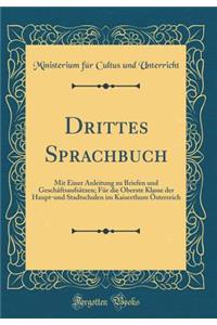 Drittes Sprachbuch: Mit Einer Anleitung Zu Briefen Und Geschaftsaufsatzen; Fur Die Oberste Klasse Der Haupt-Und Stadtschulen Im Kaiserthum Osterreich (Classic Reprint)