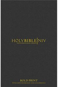 NIV Bold Print Black Leather with Cross-References and Concordance