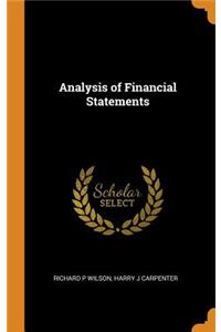 Analysis of Financial Statements