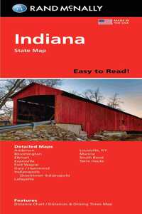 Rand McNally Easy to Read: Indiana State Map
