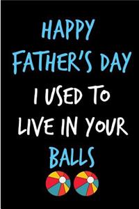Happy Fathers' Day I Used To Live In Your Balls