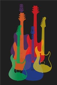 Colorful Guitars Guitarist Musician Guitar Tab Notebook