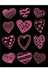 Doodle Hearts Notebook