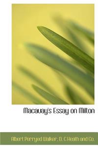 Macauay's Essay on Milton