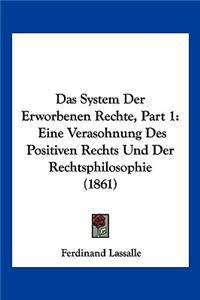 System Der Erworbenen Rechte, Part 1