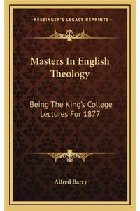 Masters in English Theology