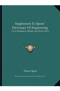 Supplement to Spons' Dictionary of Engineering