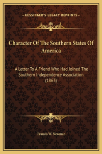 Character Of The Southern States Of America