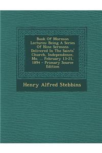 Book of Mormon Lectures