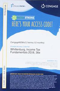 Cnowv2, 2 Terms Printed Access Card for Whittenburg/Gill's Income Tax Fundamentals 2018, 36th
