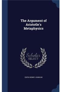 Argument of Aristotle's Metaphysics